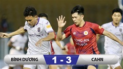 Kết quả Bình Dương 1–3 CAHN: HLV Nguyễn Anh Đức vẫn chưa thắng trên sân nhà